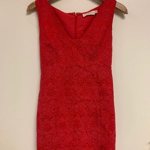 Tory Burch red laced dress